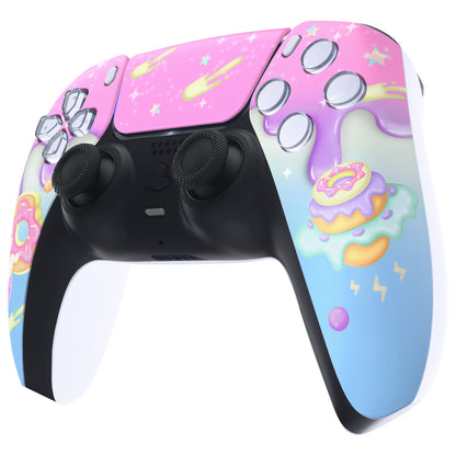 eXtremeRate PS5コントローラーBDM-010/020/030/040/050対応交換対応用フロントハウジングシェル＆タッチパッド【猫ちゃんのドーナツ旅】