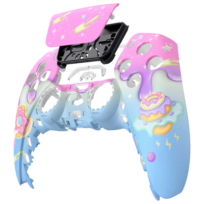 eXtremeRate PS5コントローラーBDM-010/020/030/040/050対応交換対応用フロントハウジングシェル＆タッチパッド【猫ちゃんのドーナツ旅】