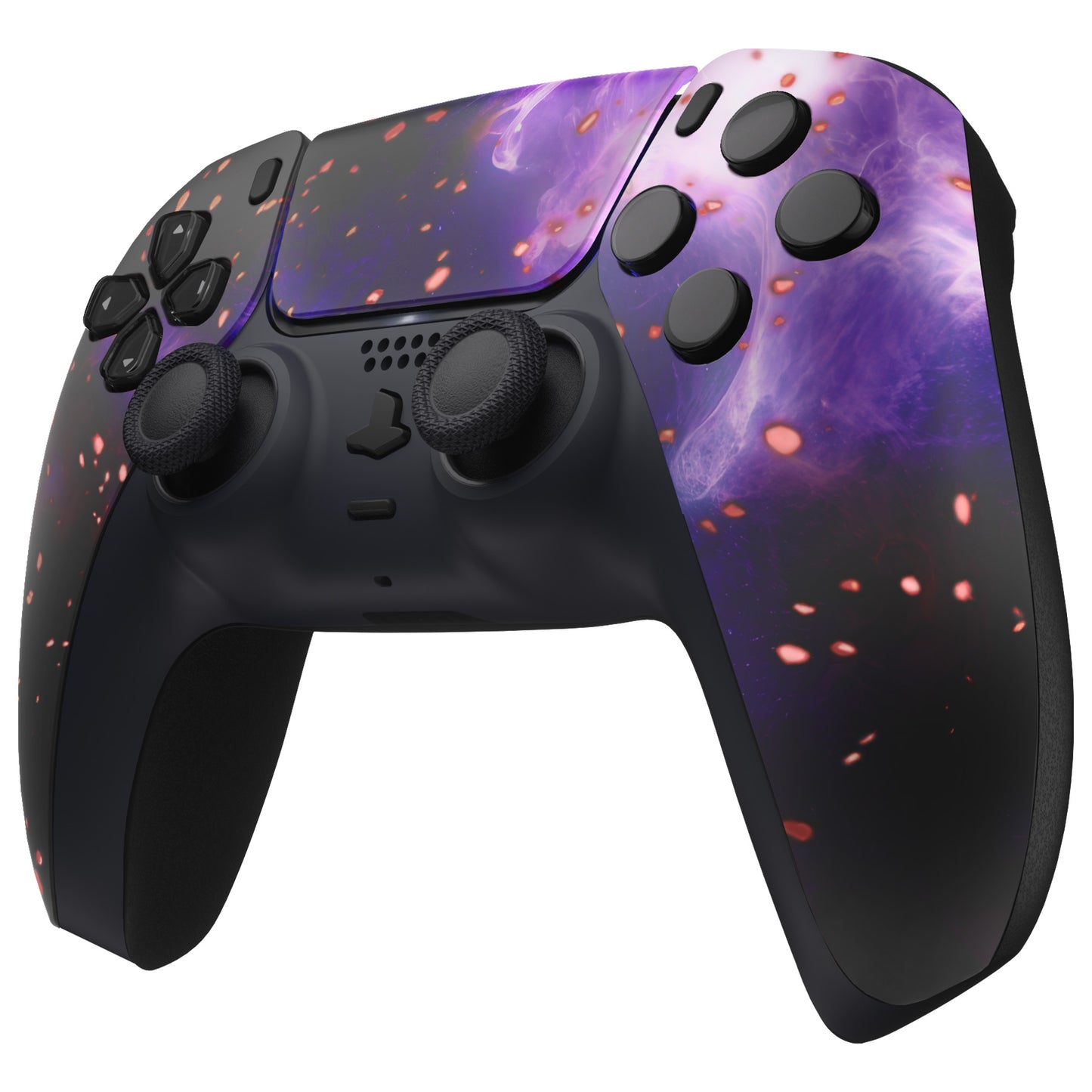 eXtremeRate PS5コントローラーBDM-010/020/030/040/050対応交換対応用フロントハウジングシェル＆タッチパッド【蓄光仕様 ダークマター風】