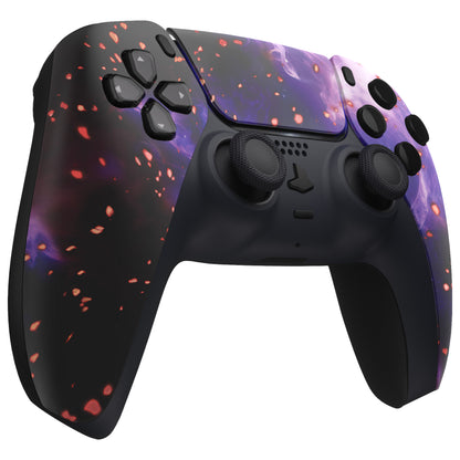 eXtremeRate PS5コントローラーBDM-010/020/030/040/050対応交換対応用フロントハウジングシェル＆タッチパッド【蓄光仕様 ダークマター風】