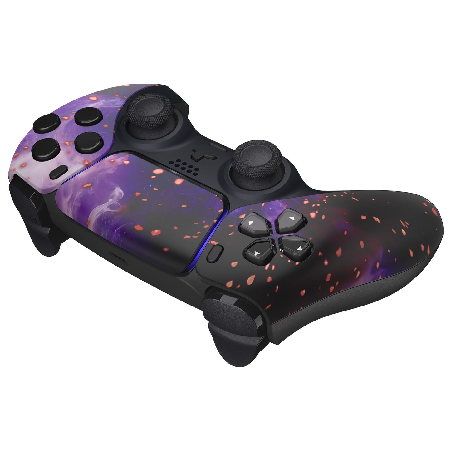 eXtremeRate PS5コントローラーBDM-010/020/030/040/050対応交換対応用フロントハウジングシェル＆タッチパッド【蓄光仕様 ダークマター風】
