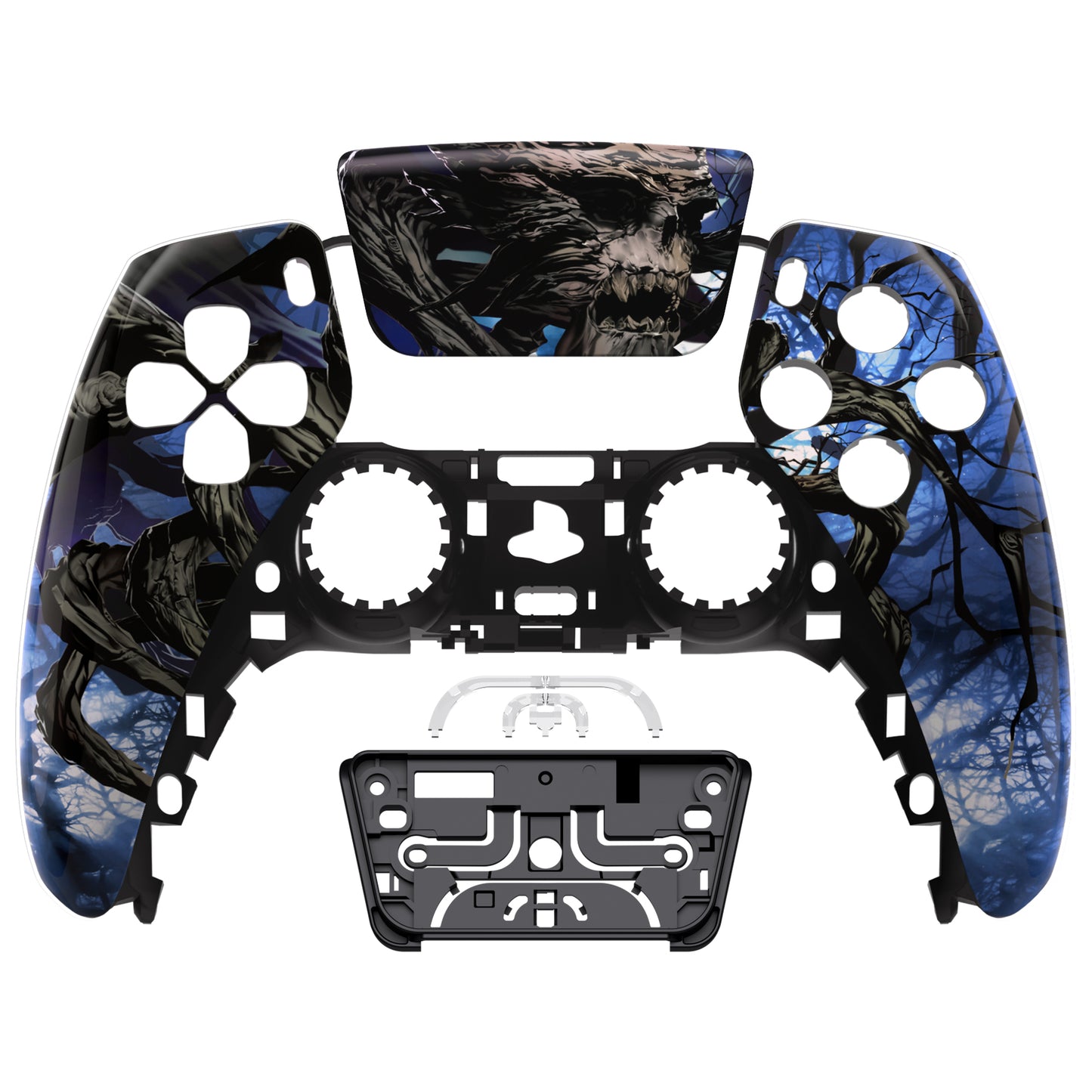 eXtremeRate PS5コントローラーBDM-010/020/030/040/050対応交換対応用フロントハウジングシェル＆タッチパッド【暗闇で光る-大地の主の目覚め】