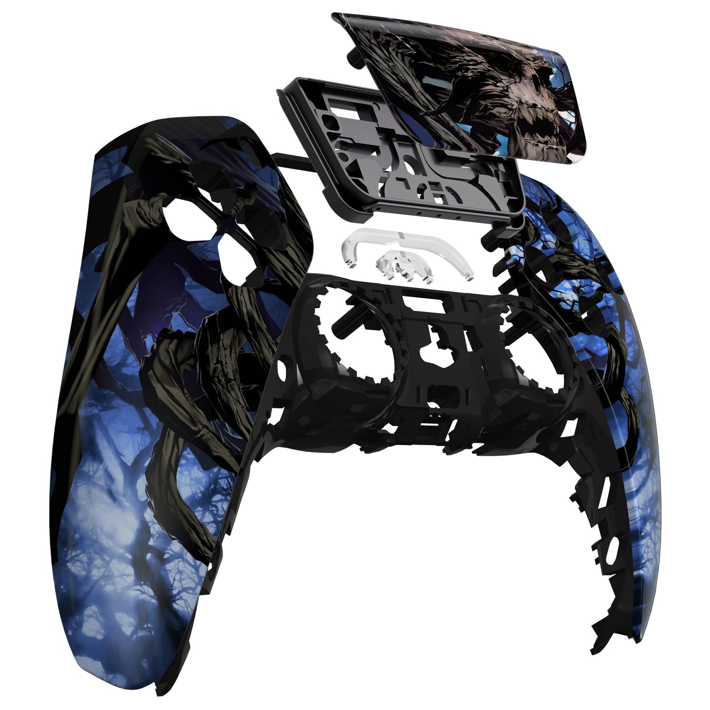 eXtremeRate PS5コントローラーBDM-010/020/030/040/050対応交換対応用フロントハウジングシェル＆タッチパッド【暗闇で光る-大地の主の目覚め】