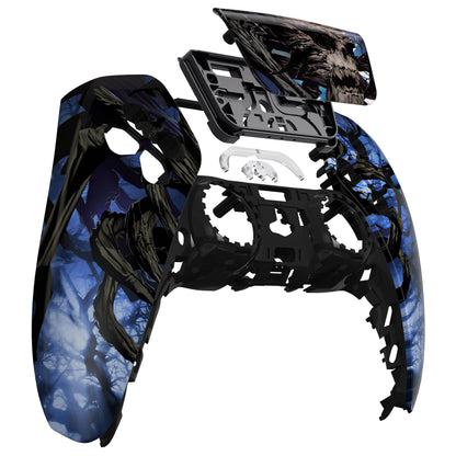 eXtremeRate PS5コントローラーBDM-010/020/030/040/050対応交換対応用フロントハウジングシェル＆タッチパッド【暗闇で光る-大地の主の目覚め】