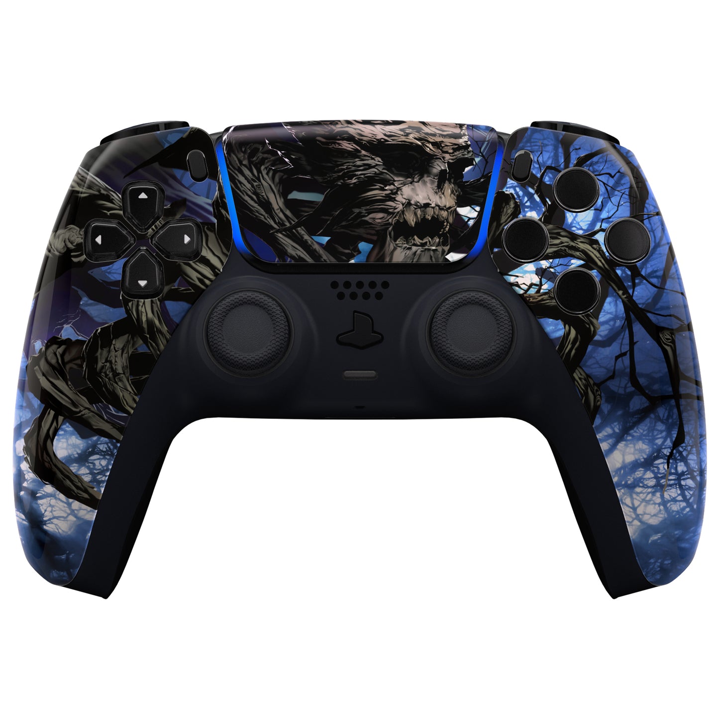eXtremeRate PS5コントローラーBDM-010/020/030/040/050対応交換対応用フロントハウジングシェル＆タッチパッド【暗闇で光る-大地の主の目覚め】