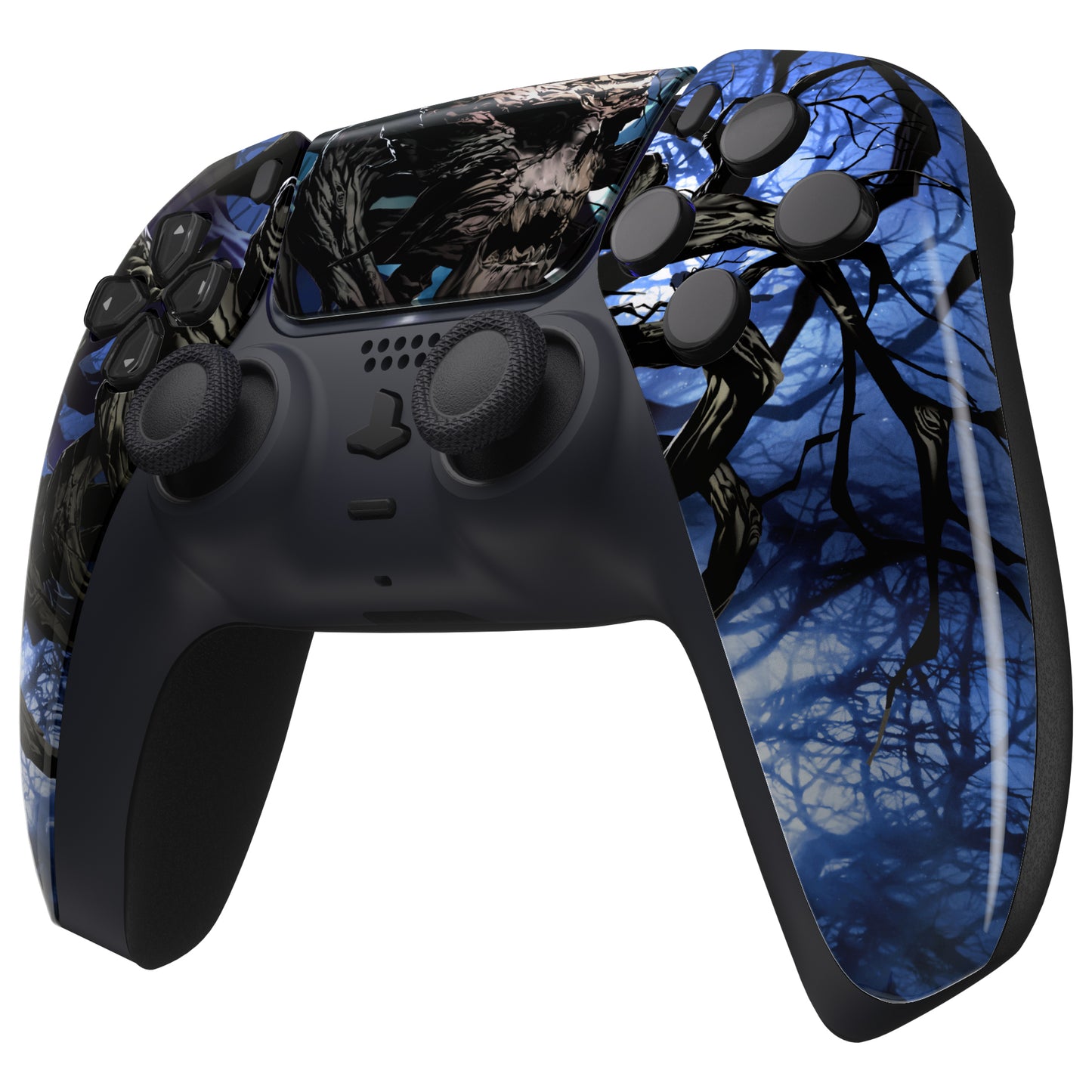 eXtremeRate PS5コントローラーBDM-010/020/030/040/050対応交換対応用フロントハウジングシェル＆タッチパッド【暗闇で光る-大地の主の目覚め】