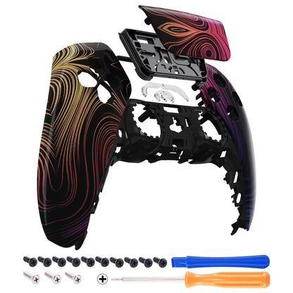 eXtremeRate PS5コントローラーBDM-010/020/030/040/050対応交換対応用フロントハウジングシェル＆タッチパッド【幻想空間】