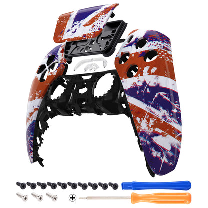 eXtremeRate PS5コントローラーBDM-010/020/030/040/050対応交換対応用フロントハウジングシェル＆タッチパッド【英国国旗傷油絵】