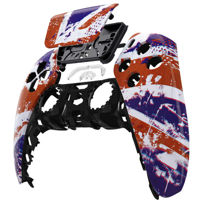 eXtremeRate PS5コントローラーBDM-010/020/030/040/050対応交換対応用フロントハウジングシェル＆タッチパッド【英国国旗傷油絵】