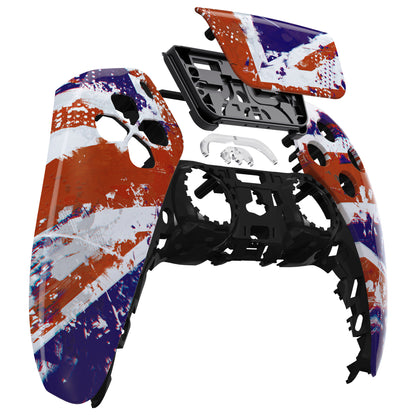 eXtremeRate PS5コントローラーBDM-010/020/030/040/050対応交換対応用フロントハウジングシェル＆タッチパッド【英国国旗傷油絵】
