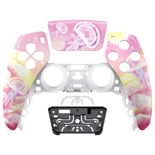 eXtremeRate PS5コントローラーBDM-010/020/030/040/050対応交換対応用フロントハウジングシェル＆タッチパッド【ピンキークラゲ天国】