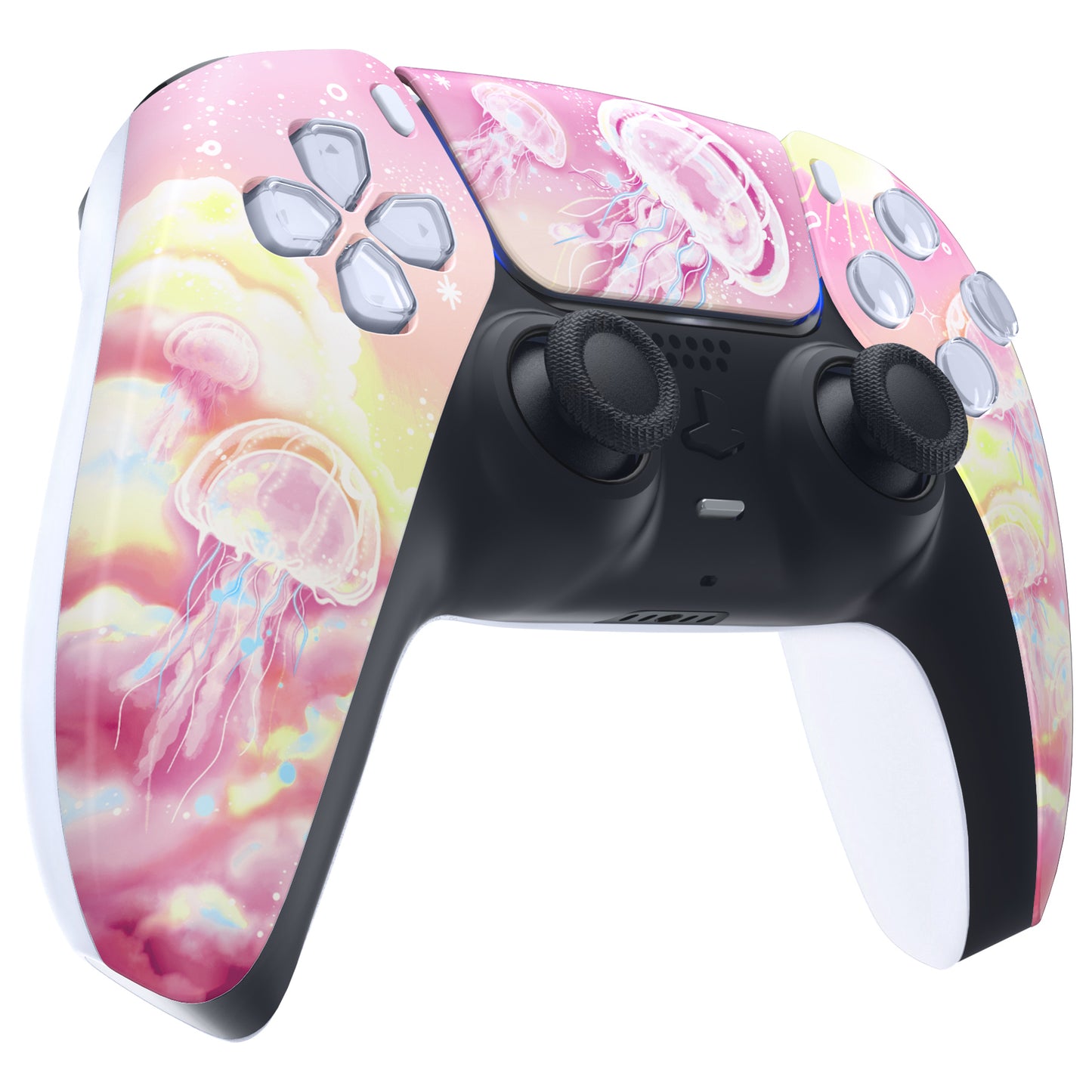 eXtremeRate PS5コントローラーBDM-010/020/030/040/050対応交換対応用フロントハウジングシェル＆タッチパッド【ピンキークラゲ天国】
