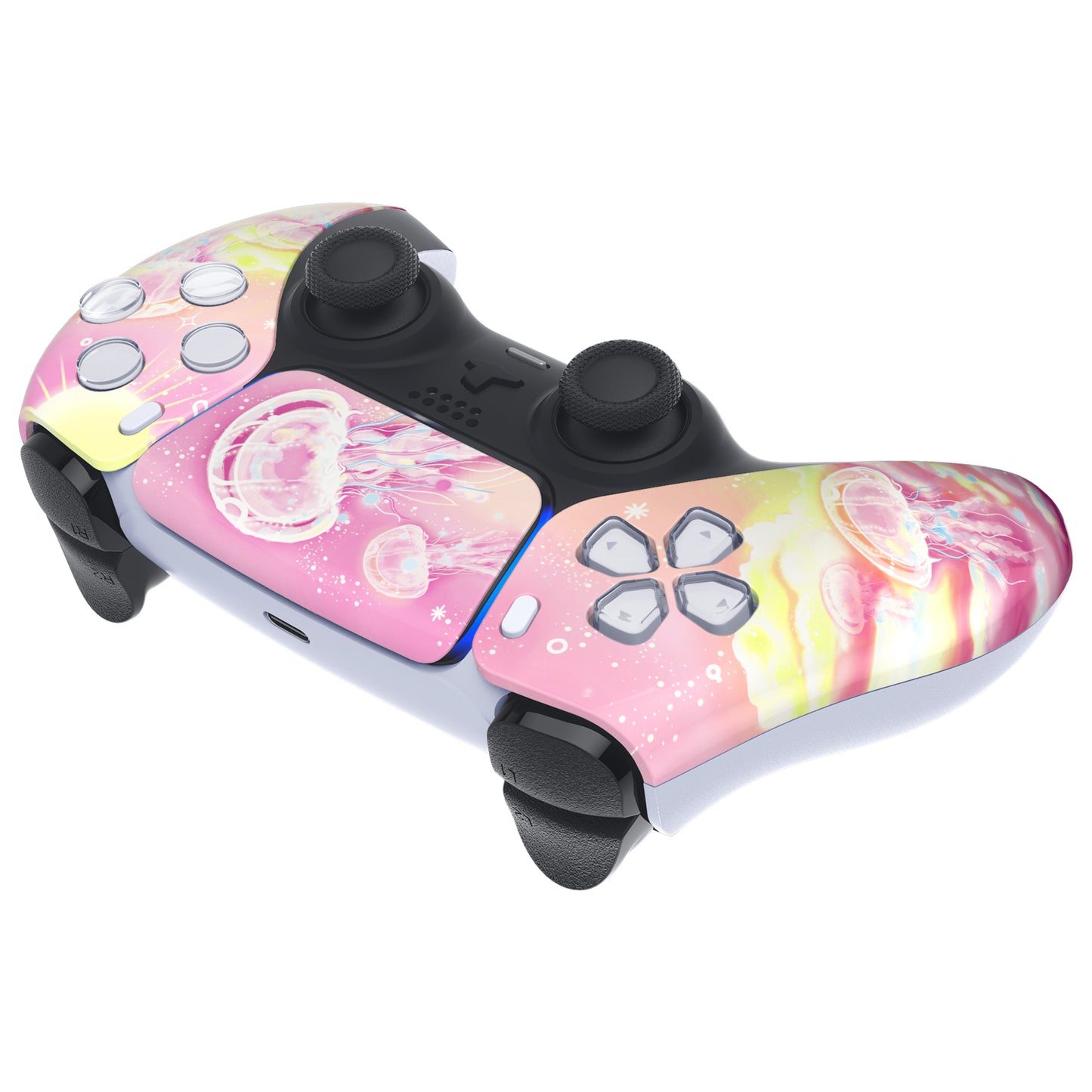 eXtremeRate PS5コントローラーBDM-010/020/030/040/050対応交換対応用フロントハウジングシェル＆タッチパッド【ピンキークラゲ天国】