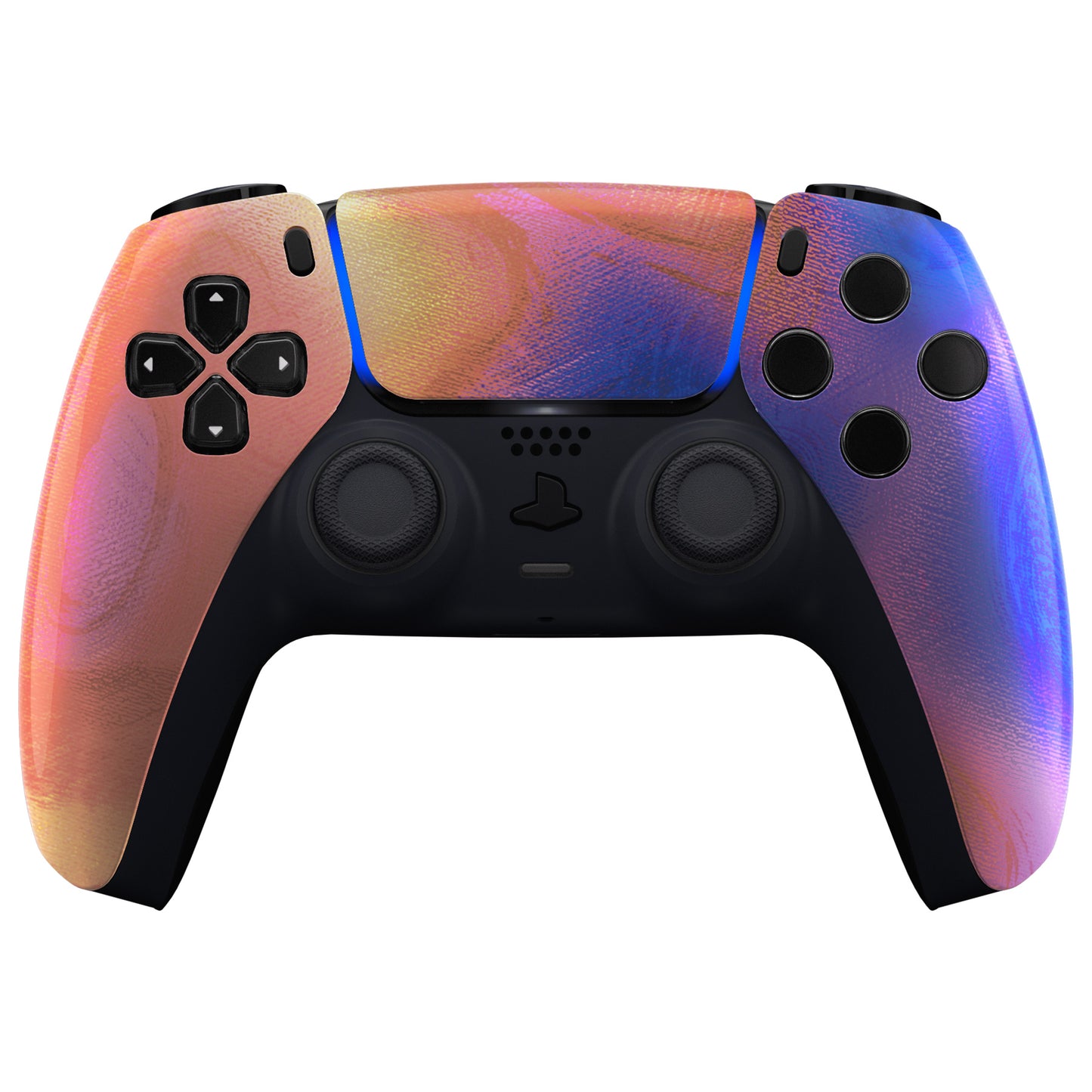 eXtremeRate PS5コントローラーBDM-010/020/030/040/050対応交換対応用フロントハウジングシェル＆タッチパッド【パープルレッドスワール】