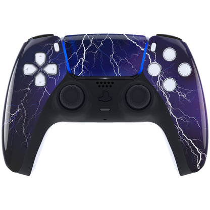 eXtremeRate PS5コントローラーBDM-010/020/030/040/050対応交換対応用フロントハウジングシェル＆タッチパッド【紫の嵐】