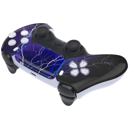 eXtremeRate PS5コントローラーBDM-010/020/030/040/050対応交換対応用フロントハウジングシェル＆タッチパッド【紫の嵐】