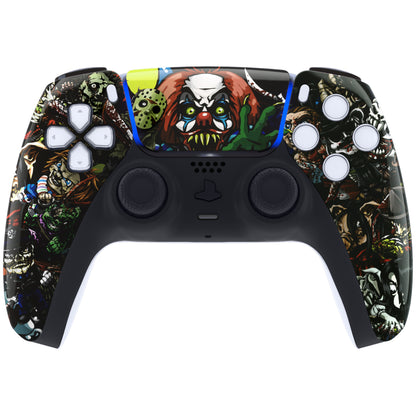 eXtremeRate PS5コントローラーBDM-010/020/030/040/050対応交換対応用フロントハウジングシェル＆タッチパッド【スリラーパーティー】