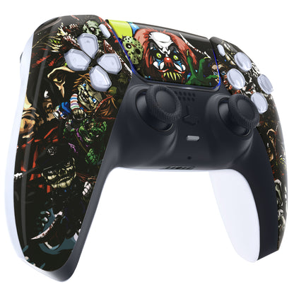 eXtremeRate PS5コントローラーBDM-010/020/030/040/050対応交換対応用フロントハウジングシェル＆タッチパッド【スリラーパーティー】