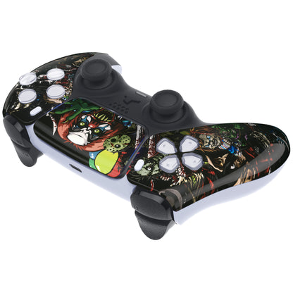 eXtremeRate PS5コントローラーBDM-010/020/030/040/050対応交換対応用フロントハウジングシェル＆タッチパッド【スリラーパーティー】