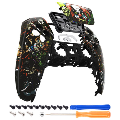 eXtremeRate PS5コントローラーBDM-010/020/030/040/050対応交換対応用フロントハウジングシェル＆タッチパッド【スリラーパーティー】