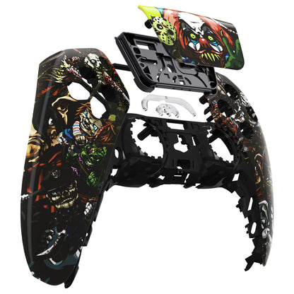 eXtremeRate PS5コントローラーBDM-010/020/030/040/050対応交換対応用フロントハウジングシェル＆タッチパッド【スリラーパーティー】