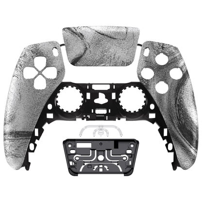 eXtremeRate PS5コントローラーBDM-010/020/030/040/050対応交換対応用フロントハウジングシェル＆タッチパッド【シルバーウェーブ】