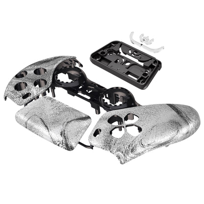 eXtremeRate PS5コントローラーBDM-010/020/030/040/050対応交換対応用フロントハウジングシェル＆タッチパッド【シルバーウェーブ】