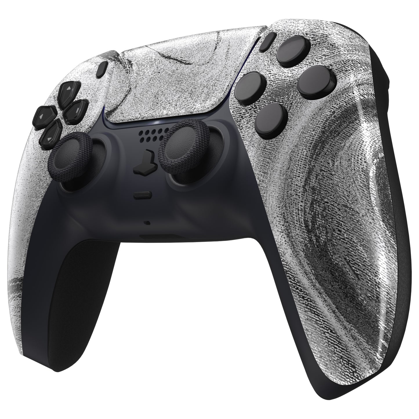 eXtremeRate PS5コントローラーBDM-010/020/030/040/050対応交換対応用フロントハウジングシェル＆タッチパッド【シルバーウェーブ】