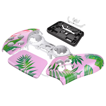 eXtremeRate PS5コントローラーBDM-010/020/030/040/050対応交換対応用フロントハウジングシェル＆タッチパッド【南国のフラミンゴ】