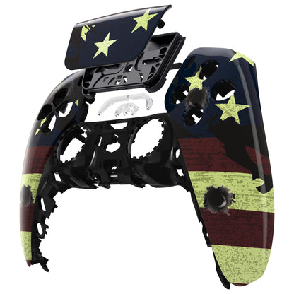 eXtremeRate PS5コントローラーBDM-010/020/030/040/050対応交換対応用フロントハウジングシェル＆タッチパッド【アメリカ国旗】