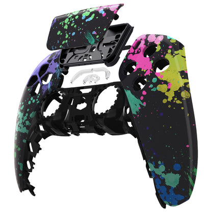 eXtremeRate PS5コントローラーBDM-010/020/030/040/050対応交換対応用フロントハウジングシェル＆タッチパッド【水彩スプラッシュ】