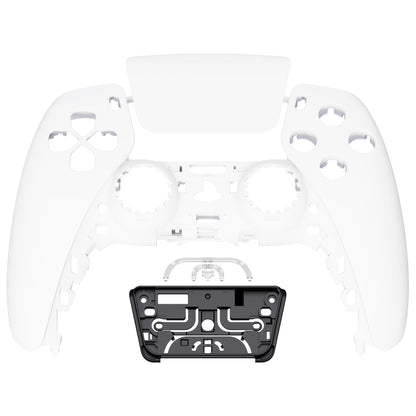 eXtremeRate PS5コントローラーBDM-010/020/030/040/050対応交換対応用フロントハウジングシェル＆タッチパッド【ホワイト】