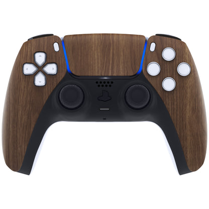 eXtremeRate PS5コントローラーBDM-010/020/030/040/050対応交換対応用フロントハウジングシェル＆タッチパッド【木目調デザイン】