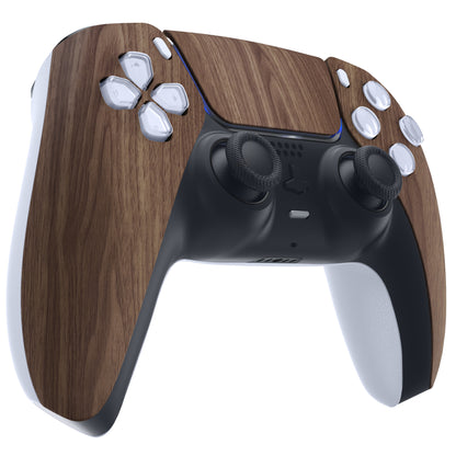 eXtremeRate PS5コントローラーBDM-010/020/030/040/050対応交換対応用フロントハウジングシェル＆タッチパッド【木目調デザイン】