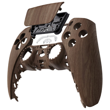 eXtremeRate PS5コントローラーBDM-010/020/030/040/050対応交換対応用フロントハウジングシェル＆タッチパッド【木目調デザイン】