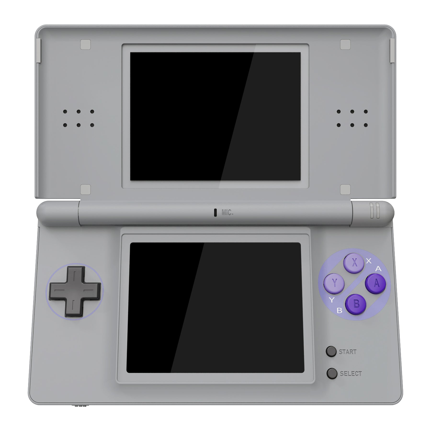 eXtremeRate Replacement Full Housing Shell & Buttons with Screen Lens for Nintendo DS Lite NDSL - Classic SNES Style eXtremeRate