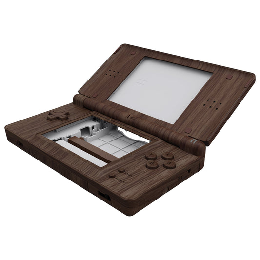 eXtremeRate Replacement Full Housing Shell & Buttons with Screen Lens for Nintendo DS Lite NDSL - Wood Grain eXtremeRate