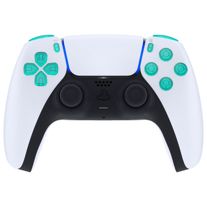 eXtremeRate PS5コントローラーBDM-010/020対応交換対応用フルセットボタン【エメラルドグリーン】