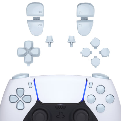 eXtremeRate PS5コントローラーBDM-030/040/050対応交換対応用フルセットボタン【ライトシアン】