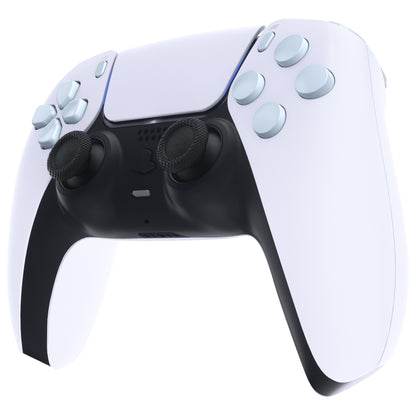 eXtremeRate PS5コントローラーBDM-030/040/050対応交換対応用フルセットボタン【ライトシアン】