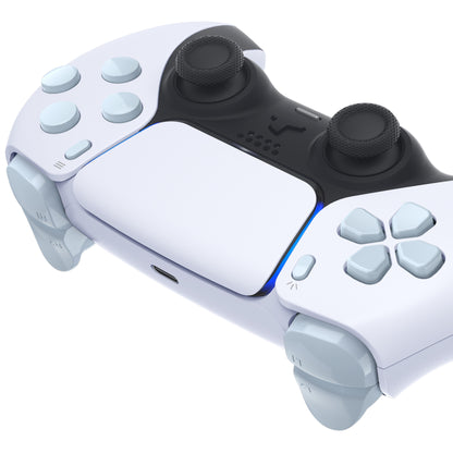 eXtremeRate PS5コントローラーBDM-030/040/050対応交換対応用フルセットボタン【ライトシアン】