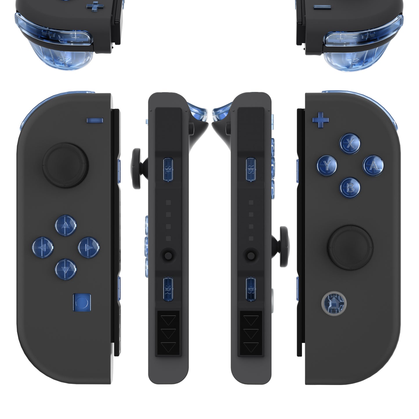 eXtremeRate NS Switch Joy-Con Replacement Buttons (Full Set) [Chrome Red Glossy]