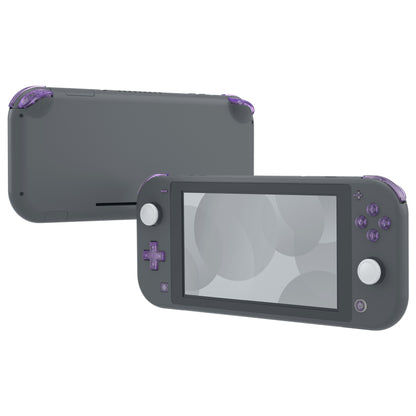 eXtremeRate Nintendo Switch Lite用交換フルセットシェル＆ABXYボタン保護フィルム付き【クリアパープル】