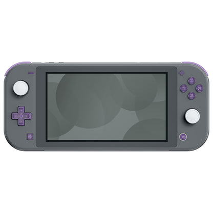 eXtremeRate Nintendo Switch Lite用交換フルセットシェル＆ABXYボタン保護フィルム付き【クリアパープル】