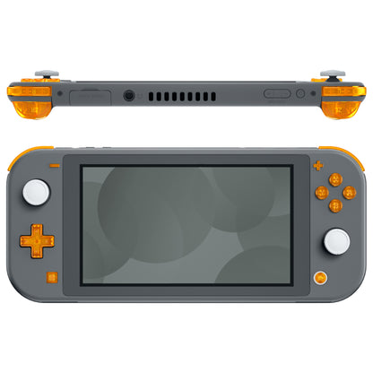 eXtremeRate Nintendo Switch Lite用交換フルセットシェル＆ABXYボタン保護フィルム付き【クリアオレンジ】