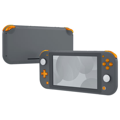 eXtremeRate Nintendo Switch Lite用交換フルセットシェル＆ABXYボタン保護フィルム付き【クリアオレンジ】