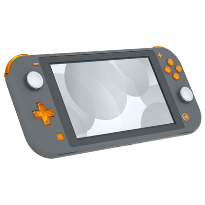 eXtremeRate Nintendo Switch Lite用交換フルセットシェル＆ABXYボタン保護フィルム付き【クリアオレンジ】