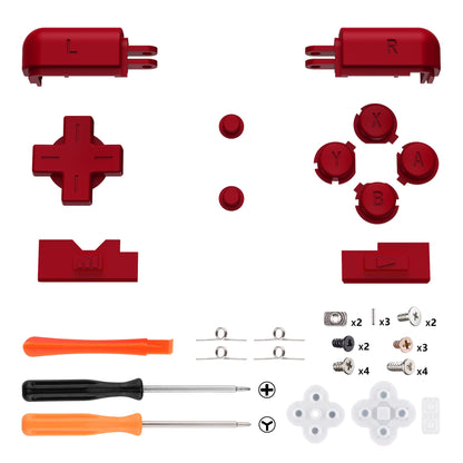 eXtremeRate Replacement Full Set Buttons for Nintendo DS Lite NDSL - Scarlet Red eXtremeRate