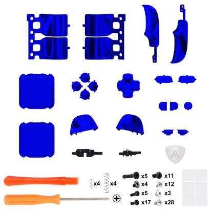 eXtremeRate Replacement Full Set Buttons for Steam Deck LCD - Chrome Blue eXtremeRate