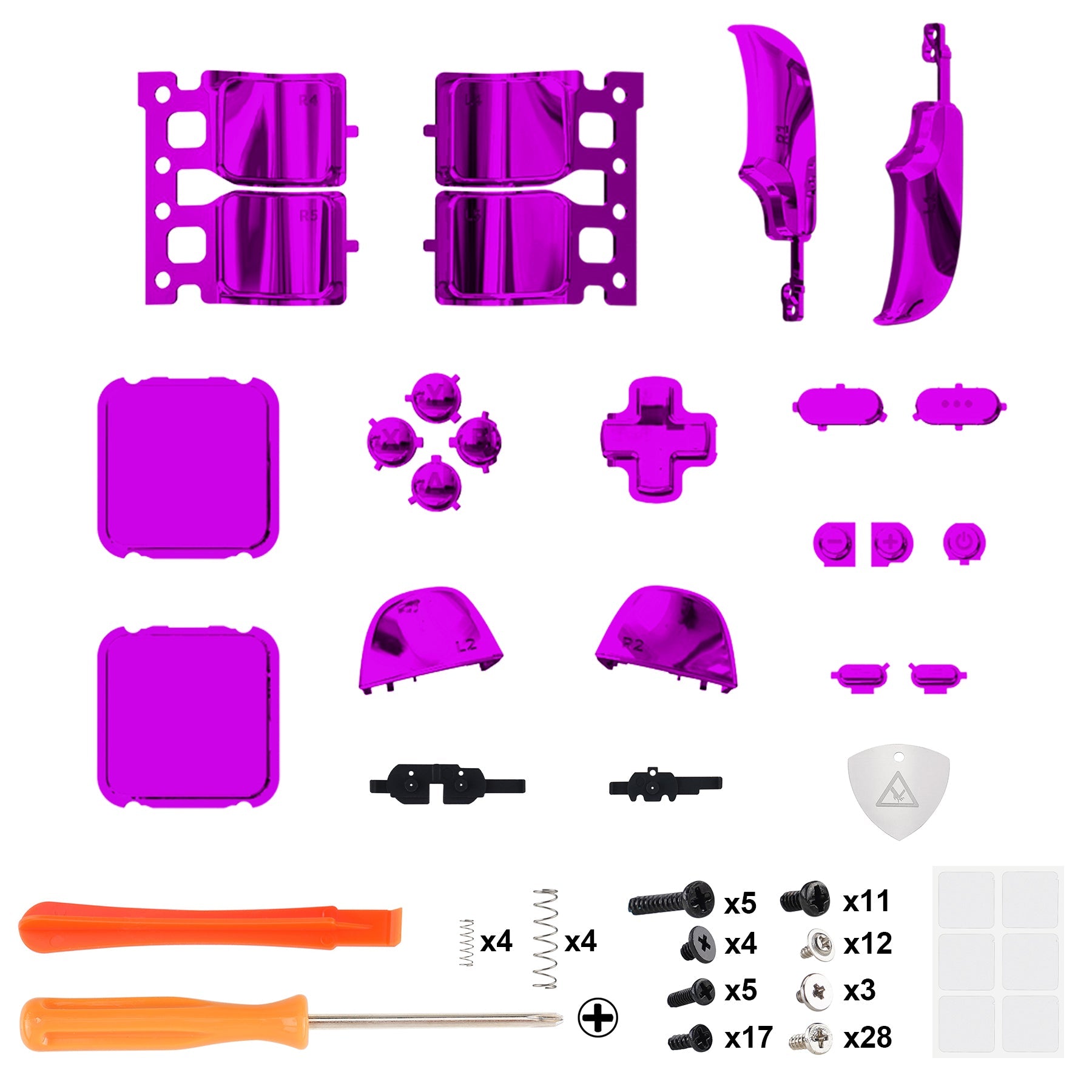 eXtremeRate Replacement Full Set Buttons for Steam Deck LCD - Chrome Purple eXtremeRate